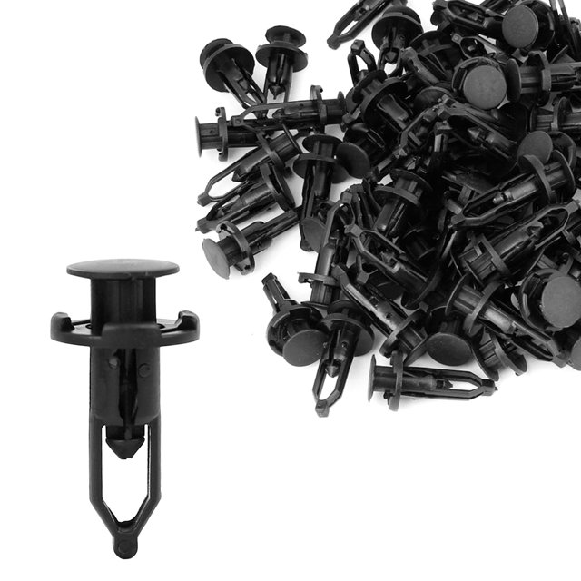 Unique Bargains 100pcs Car Retainer Clips Plastic Fasteners 9mm Rivet Moulding Trim Clips