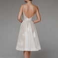 thumbnail image 2 of Hontri Robes de Soirée pour Femmes Robe Trapèze en Dentelle avec Appliqués Longue Robe de Mariée pour la Mariée en Mousseline Boho Robes de Mariée avec Fente Robes d'Invitée de Mariage pour Femmes Beige,G, 2 of 9