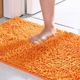 thumbnail image 4 of Clearance! Kingtowag Bathroom Rugs, Orange Bathroom Carpet Absorbent Bathroom Mat Soft and Comfortable Furry Durable Thickened Bathroom Carpet Machine Washable Reusable, Bath Mat 1Pc Bathroom Mat, 4 of 9