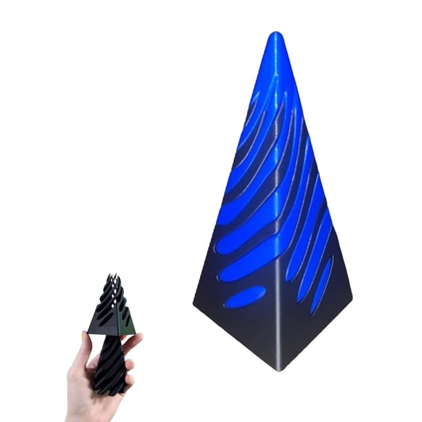 Lot de 3 jouets fidget impossibles en forme de cône en spirale, sculpture pyramide à passage imprimée en 3D, mini jouet sensoriel pour soulager le stress et l'anxiété, décoration de bureau, cadeaux