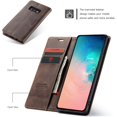thumbnail image 3 of KOMI Wallet Case for Samsung Galaxy S10e, Premium PU Leather Case Vintage Matte Wallet Flip Cover [Card Slots] [Magnetic Closure] Stand Function Folio Shockproof Full Protection Coffee, 3 of 5