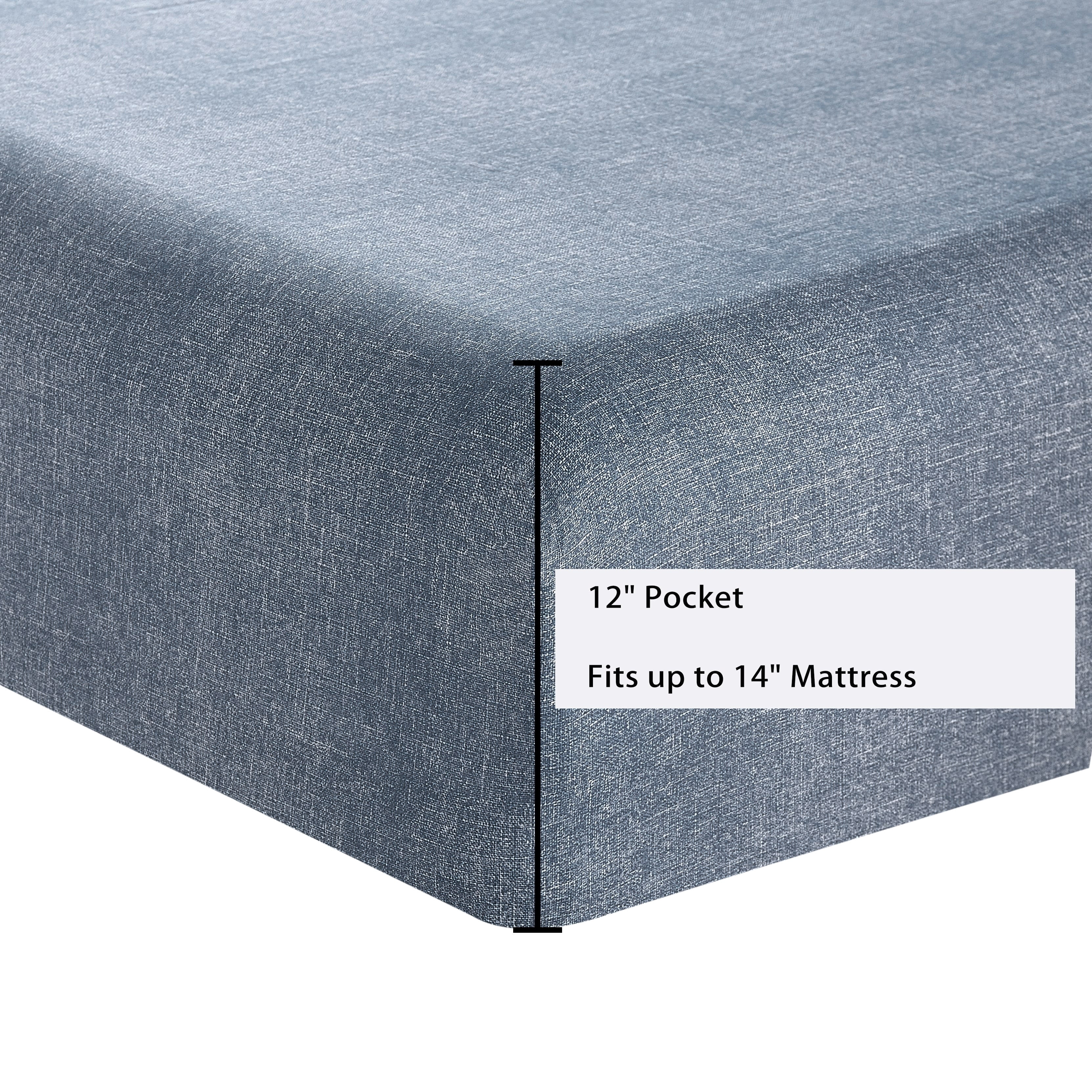 Mainstays Kids Microfiber Bed Sheet Set, Full,Blue Day, 4 Pieces