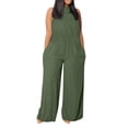 thumbnail image 2 of LSLJS Womens Casual Sleeveless Spaghetti Strap Loose Adjustable Jumpsuits Stretchy Long Pants Romper with Pockets, 2 of 5