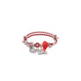 thumbnail image 1 of Women Stainless Steel Crystal Bee Charms Bracelets Wire Cable Rhinestones Disco Ball Open Adjustable Cuff Bangle DIY Jewelry, 1 of 4