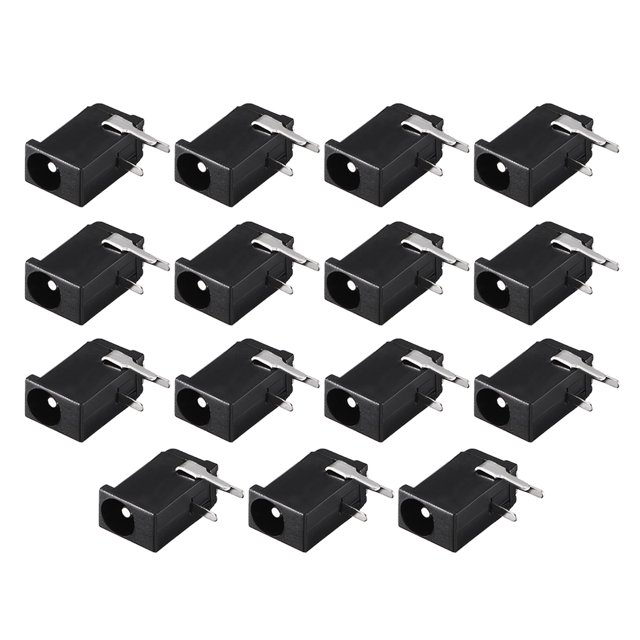 Unique Bargains DC-002 3.5mmx1.1mm DC Power Jack Plug 3 Pin Female Socket Connector 15pcs