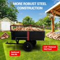 thumbnail image 4 of OUYAWEI 750Lbs Heavy-Duty Steel Dump Garden Trailer Multi-Purpose Utility Hauler Removable Sides Tilt Design Black, 4 of 8