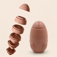 thumbnail image 4 of Infant Stacking Ring Toy Set Brown With 6 Interchangeable Rings For Baby Early Learning Motor Skills Development Educational Activity 4.3X2.8X1.2 Inches Brown, 4 of 7