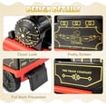 thumbnail image 2 of OLAKIDS Kids Ride On Train with Track, 6V Electric Toy with Lights and Sounds, Retractable Footrest, Under Seat Storage, Christmas Theme Battery Powered Gift for Toddlers Boys Girls, 2 of 9