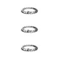 thumbnail image 2 of Thinsony Distinctive Gothic Punk Dragon Scale Bangle 48 inches Cool and Contemporary Silver 9.05 Inch 3Set, 2 of 6