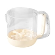 DOLITY Egg Stand Mixer Portable Semi Automatic Whisk for Milk Powder Eggs Marinades white