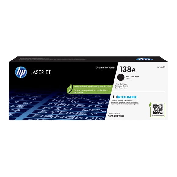 HP 138A - Black - original - LaserJet - toner cartridge (W1380A) - for LaserJet Pro 3001dw, 3001dwe, 3002dn, 3002dw, 3002dwe, 3003dw, MFP 3101fdw, MFP 3101fdwe