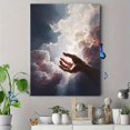 thumbnail image 4 of Divine Hand Reaching Heaven Canvas Wall Art 15.75x11.81 Inches, 4 of 8