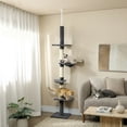 thumbnail image 2 of PawHut 8.5ft Cat Climbing Tree 5-Tier Kitty Activity Center, Dark Grey, 2 of 10