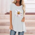 thumbnail image 2 of Pompotops Chemises Mode Décontractée pour Femmes Manches Courtes Tee-Shirt Ample Tunique Blouse, 2 of 4