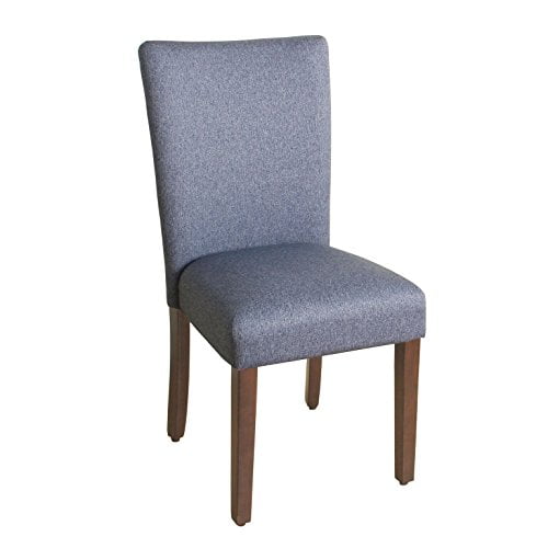 HomePop Chaise de Salle à Manger d'Appoint Classique Parsons Rembourrée, Bleu (Ensemble de 1)
