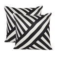 thumbnail image 1 of Oussum Home Decorative Cushion Covers Cotton Digital Print Zipper Throw Pillow Cases Stripes Vector Pattern Set of 2, 1 of 5