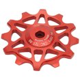 thumbnail image 2 of Rear Derailleur Pulley, 12T Aluminum Alloy Rear Derailleur Guide Roller  For Mountain Bike Red, 2 of 8