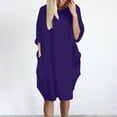 thumbnail image 4 of AherBiu Robe Midi d'Été Grande Taille pour Femmes 2024 Ample et Décontractée avec Poches, 4 of 4