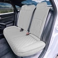 thumbnail image 3 of FH Group Neoprene Custom Fit Car Seat Covers for 2016-2024 Honda Civic Rear Solid Gray Waterproof, 3 of 4