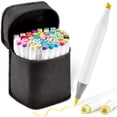 thumbnail image 1 of 48 Vibrant Colors Alcohol-Based Markers, Dual Brush & Fine Tips for Art Projects, 1 of 6