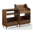 thumbnail image 1 of Crosley Furniture Liam Ensemble de Rangement et Support de Tourne-Disque en Bois, 2 Pcs - Noyer, 1 of 11