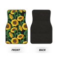 thumbnail image 2 of Kdxio Tournesol 1 Imprimé Tapis de Sol pour Voiture Universel SUV avant Arrière Tapis de Sol Ensemble Complet 4 Pcs avec Dos en Caoutchouc Antidérapant Accessoires de Voiture pour la Plupart des Voitures, 2 of 7