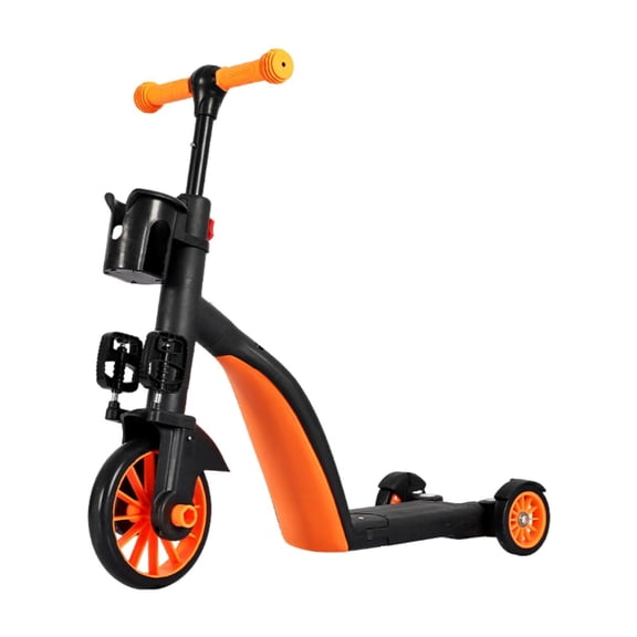 Trottinette S SERENABLE pour Enfants Antidérapante Équipement 3 Roues pour Filles Débutant Extérieur Orange