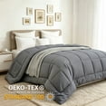thumbnail image 4 of BedTreat Down Alternative Duvet Insert, Quilted Full Size Grey Comforter, All Season Ultra Soft Microfiber Bedding with Corner Tabs, Machine Washable, 4 of 9