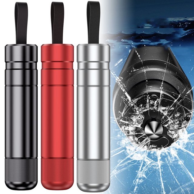 Portable Car Safety Hammer Mini Car Window Breaker Emergency Escape Tool Seat Belt Cutter Black