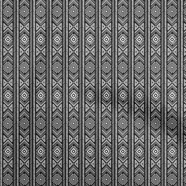 oneOone Rayon Black Fabric Tribal Craft Projects Decor Fabric Printed By The Yard 56 Inch Wide