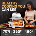 thumbnail image 2 of Granitestone Big Boss 16Qt Extra Large Glass Air Fryer Non Toxic – Family Sized 4 in 1 Cooker with 3 Cooking Sections, Self Cleaning, Dishwasher Safe White, 2 of 9