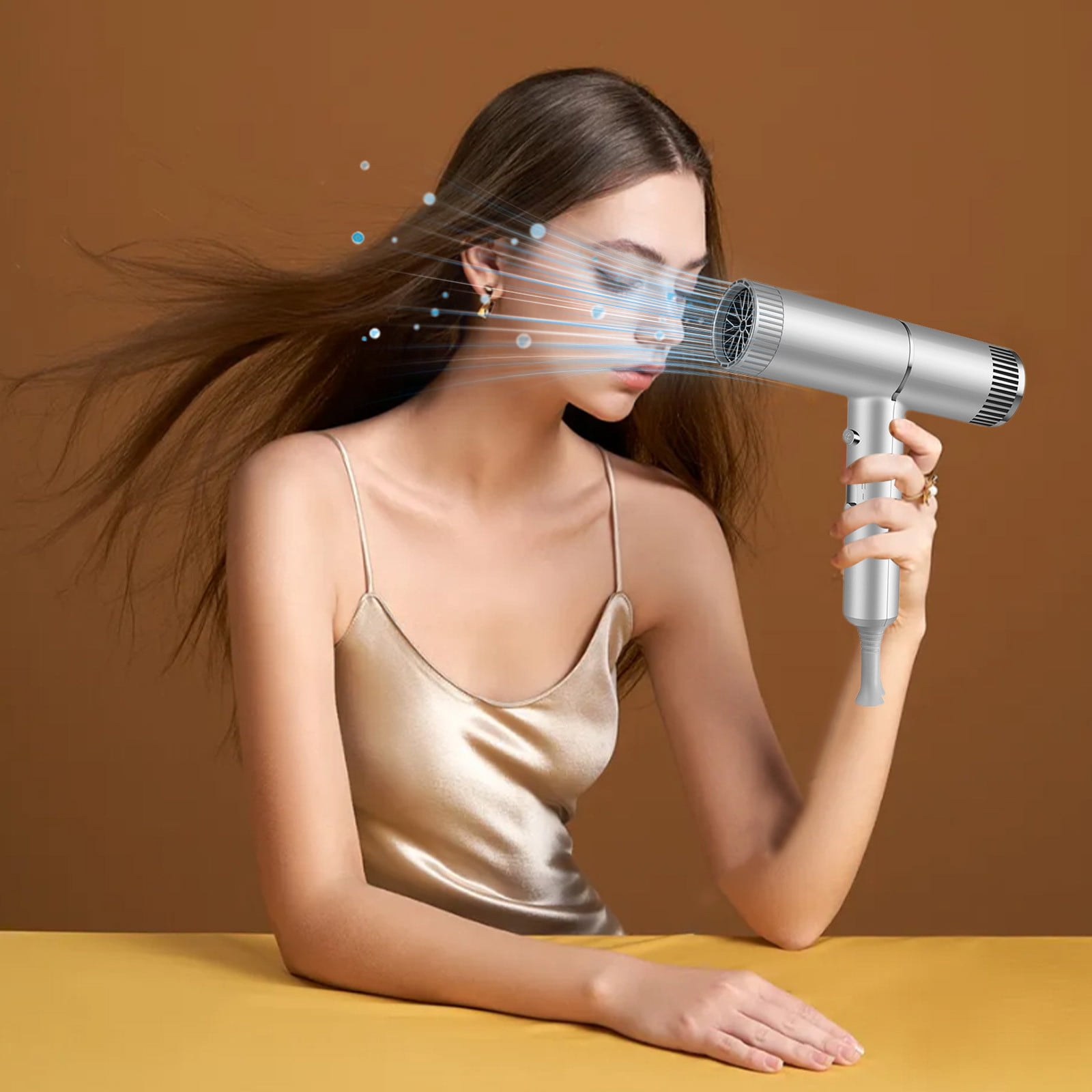LEHOZIHEQ Hair Dryer, High-power Hair Dryer, Home Hair Dryer Hot Wind Comb Hair Salon Blowing Comb