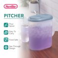 thumbnail image 2 of Sterilite Plastic Pitcher Blue Atoll Lid and Tab with Clear Base and Handle, 2 of 7