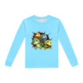 thumbnail image 5 of Pyjama Bebe Garcon Children's Dinosaur Printed Crew Neck Long Sleeve Top Pants 2 Piece Spring Fall Pajama Set Pyjama Bébé Light Blue 7 Years-8 Years, 5 of 5