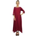 thumbnail image 1 of Bimba Kurta Indienne en Rayonne Ourlet Asymétrique Décontractée avec Foulard - 26, 1 of 9