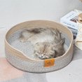 thumbnail image 4 of Panier de Lit Tissé pour Chat Protection des Meubles Toutes Saisons Lit de Repos Gris 50cm, 4 of 8