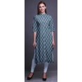 thumbnail image 3 of Bimba Printed Button Down Straight Tunic Dresses For Women Kurti X-Large, 3 of 6