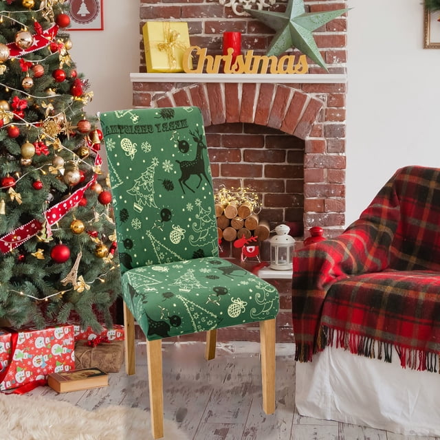 Yhmxh Christmas Decorations,Christmas Gifts Christmas Dining Chair Cover Chair Back Cover Removable Washable Chair Protector Suitable For Christmas Family Restaurant Kitchen Stools Covers