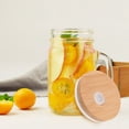 thumbnail image 3 of Shisuyan Mason Jar Lids Bamboo Silicone 4Pcs 2.8In, 3 of 8