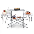 thumbnail image 1 of Costway Foldable Camping Table Kitchen Portable Grilling Stand Folding BBQ Table, 1 of 9