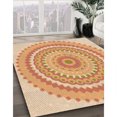 thumbnail image 3 of Ahgly Company Machine Washable Indoor Square Transitional Pumpkin Orange Area Rugs, 8' Square, 3 of 7
