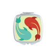 thumbnail image 1 of Fish Twins Taichi Pattern Square Mirror Portable Compact Pocket Makeup Double Sided Glass, 1 of 3