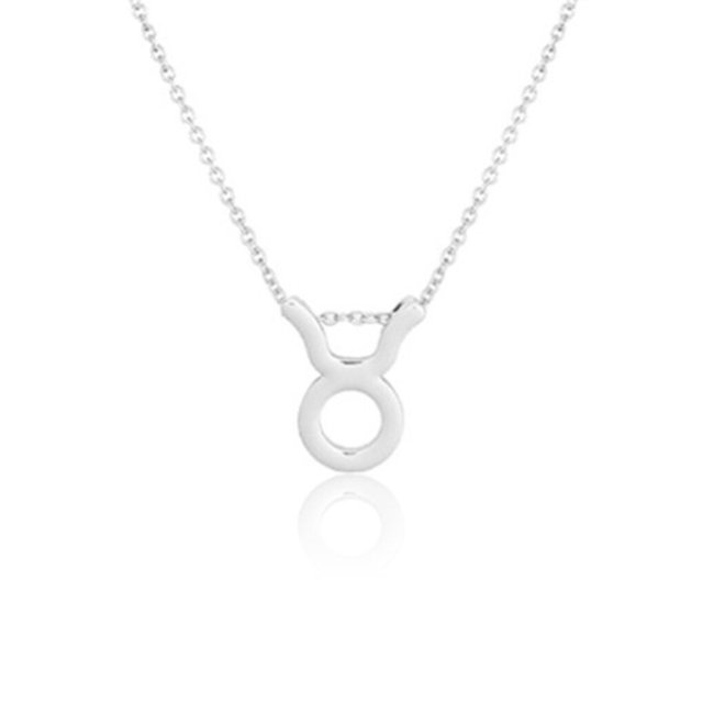Maoww Constellation Theme Friendship Necklace Creative Comfortable Ins Exquisite Durable Rust-proof Lightweight Fashion Accessory Taurus Silver
