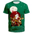 thumbnail image 1 of LUOGENLI T-shirts pour Homme pour Hommes Noël T-Shirt à Manches Courtes à Col Rond pour Hommes et Femmes T-shirts Vintage pour Hommes T-Shirt Graphique Pâques T-shirts pour Hommes T-shirts Graphiques Fête de la Saint-Patrick Vert Foncé L, 1 of 2