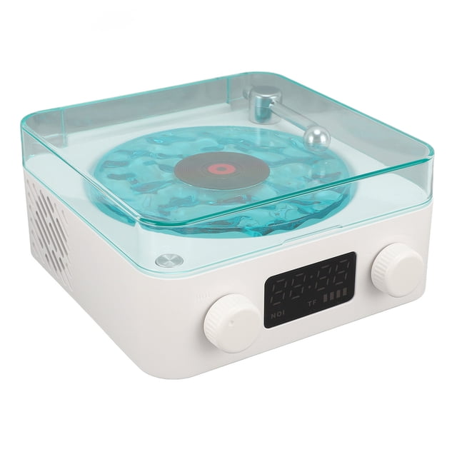 Retro Waves Player, Compact Adjustable Light Creative Speaker, for Kitchen Desk Bedroom Office PartyWhite and Green