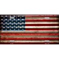 thumbnail image 1 of American Flag Corrugated Metal License Plate, 1 of 1