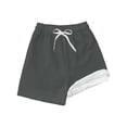 thumbnail image 3 of Boys Fashion Swim Trunks With Compression Liner Stretch Swim Shorts Grey 7T/7 Y—, 3 of 3