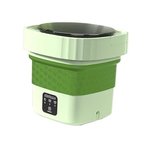 Laveuse les chaussettes Mini Lave-linge pliable Traveling avec panier de vidange Mini Lave-linge 110V Électrique 36W Rvs Blanchisserie Lave-linge portable vert