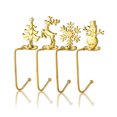 thumbnail image 4 of pitrice Noël Chaussette Cintre Atmosphères Thématiques Noël Cheminée Crochet Réutilisable Personnalisé Escalier Rack Placage Bas Titulaire Clip Or Bonhomme de Neige, 4 of 5