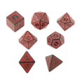 thumbnail image 1 of lionlar 7 PCS Antique Acrylic Polyhedral Dice RPG Role Playing Game Toys Red, 1 of 9